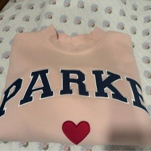 PARKE varsity heart Mockneck fleece S/M